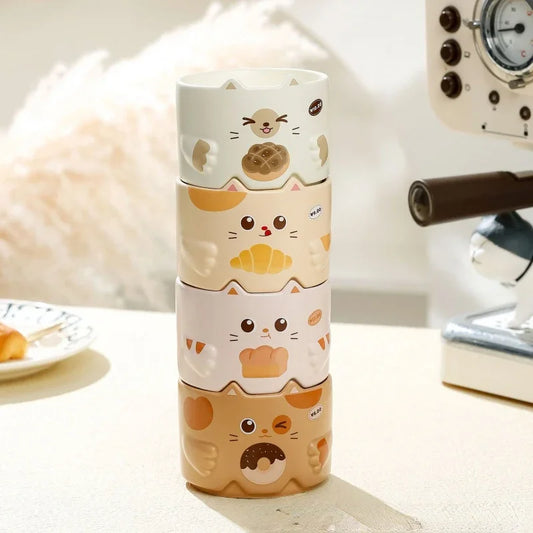 Stacking Cartoon Cat  Ceramic Mug [CHOOSE YOUR FAVORITE!]