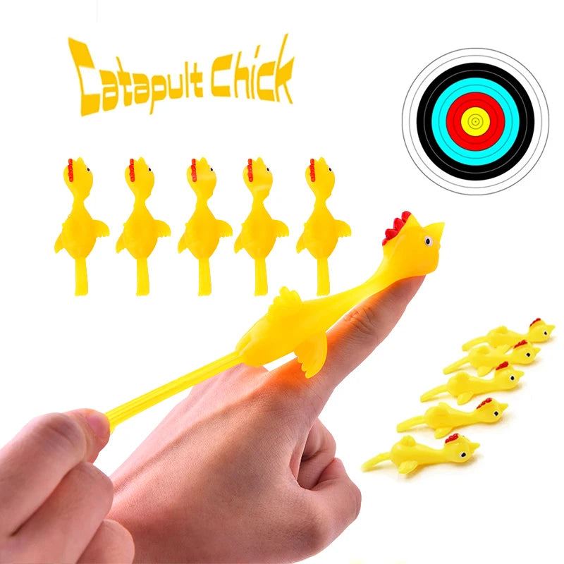 Slingshot Elastic Chicken Flying Finger Toy [LOOK OUT!]