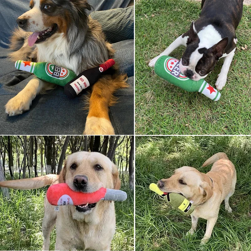 Alcohol Bottle Plush Dog Toy [FOR THE BOOZE HOUND]
